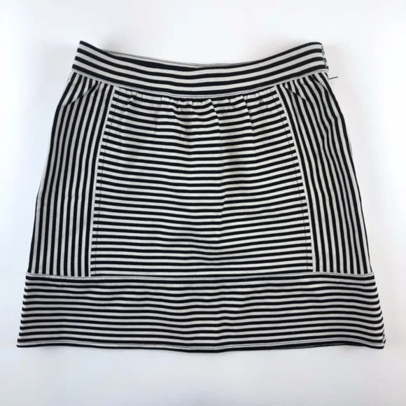 Madewell Ponte Swivel Mini Skirt Black White - Picture 3 of 7